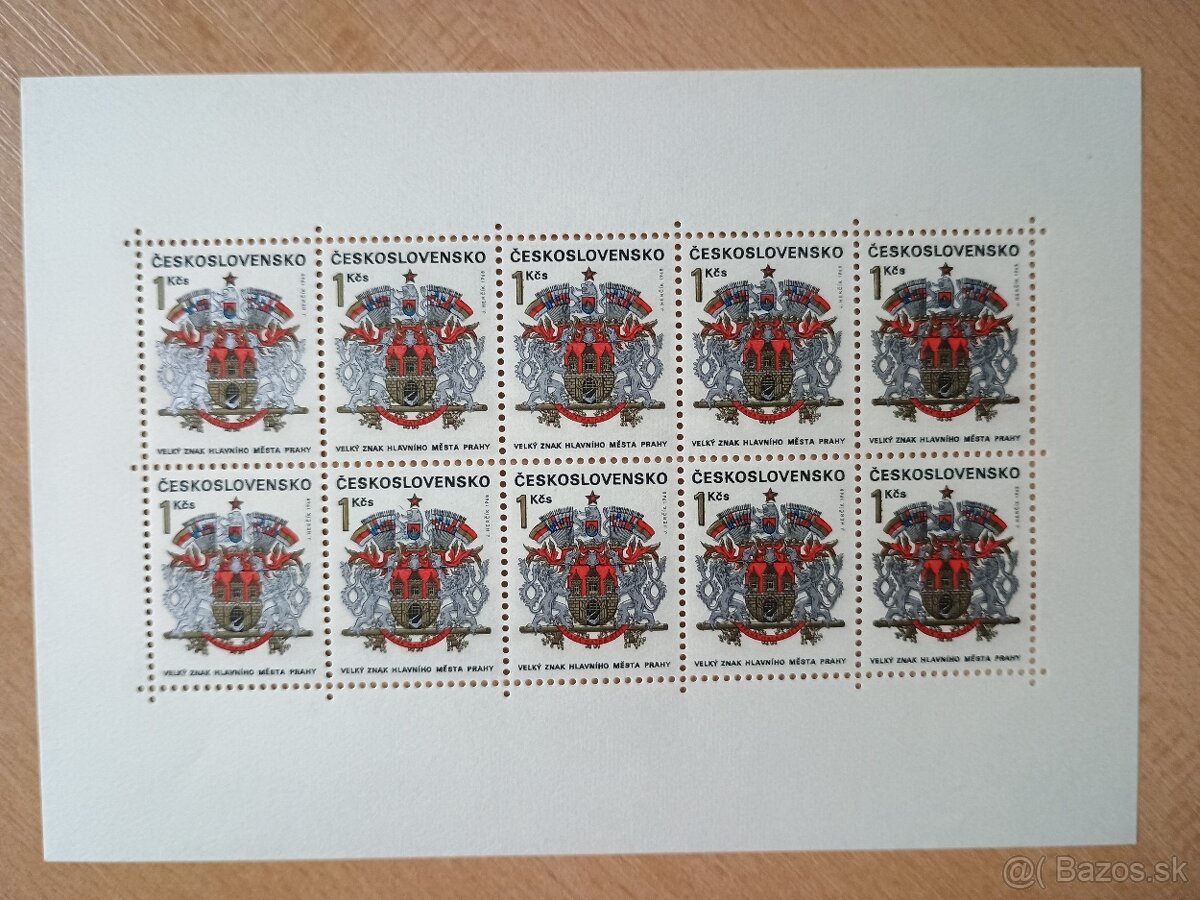 Desať blok Československo 1968-1718, Top stav, -