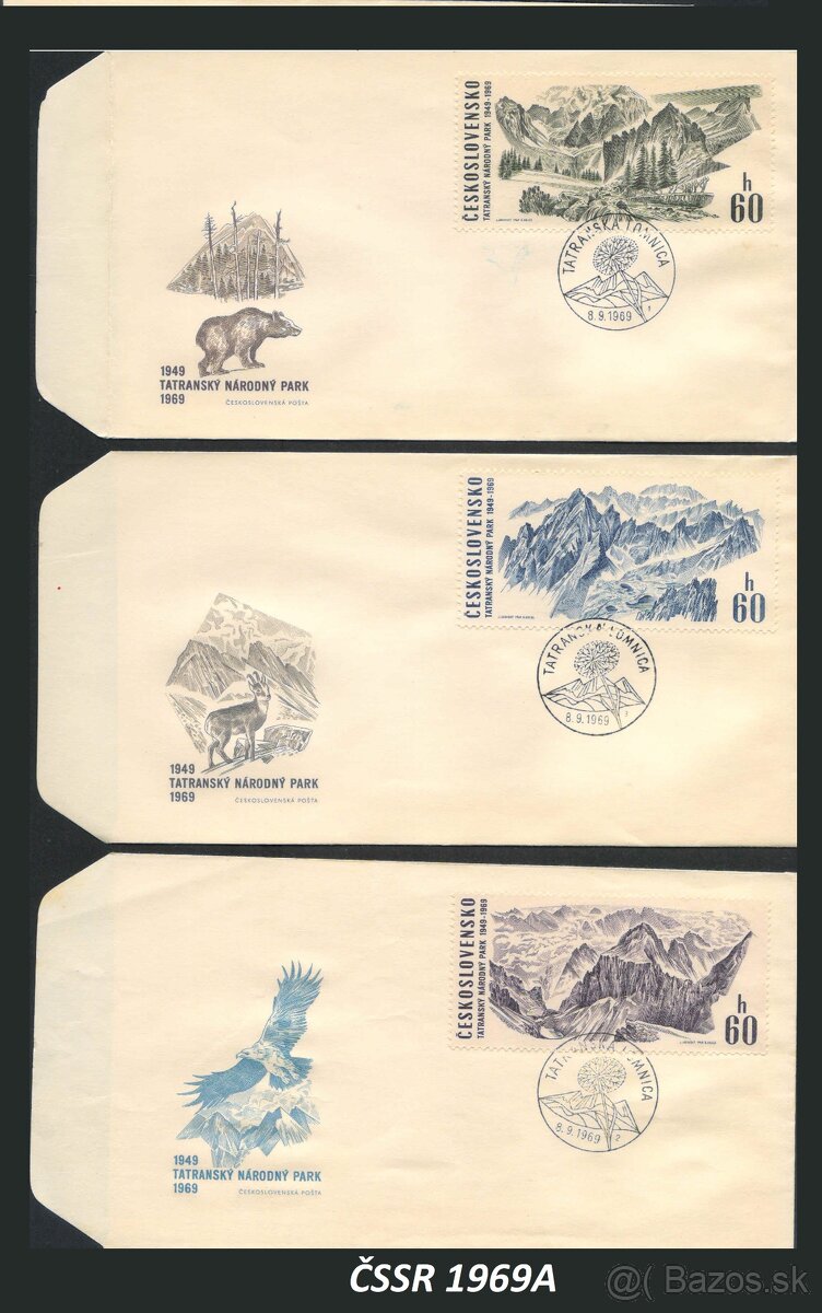 Poštové známky, filatelia: ČSSR, FDC obálky