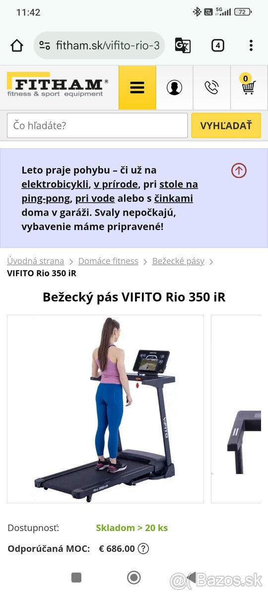 Predám bežecký pás a darujem k tomu stacion.bicykel Kettler