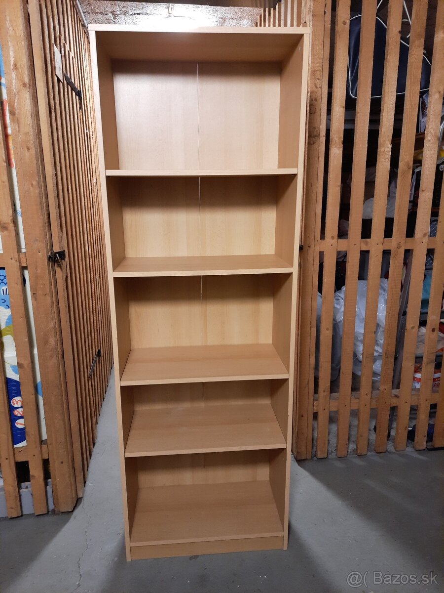 Svetlo hnedý regál / knižnica / polica, Výška 168 cm