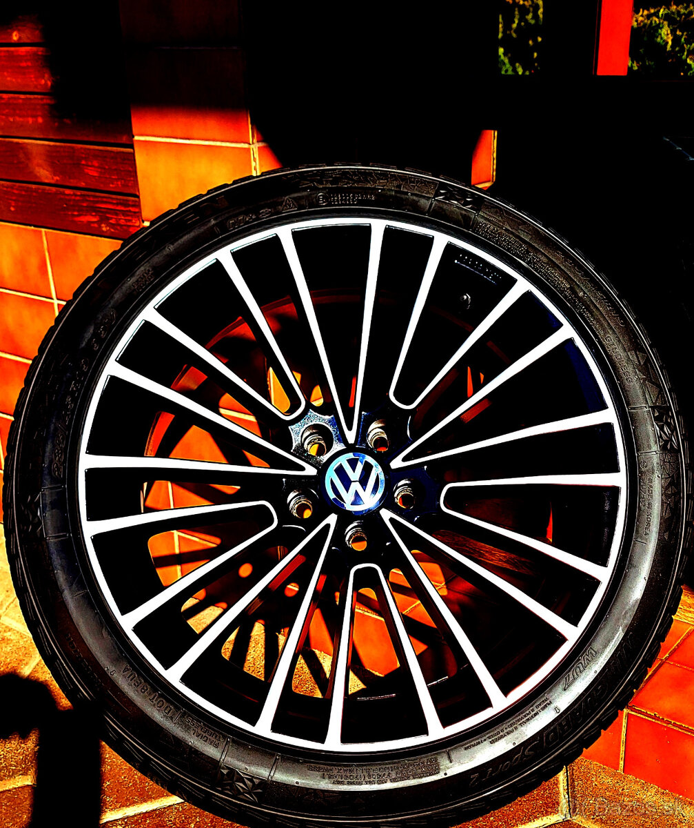 alu disky 5x112 R19 Audi, Vw...+ 235/45 r19 zimné