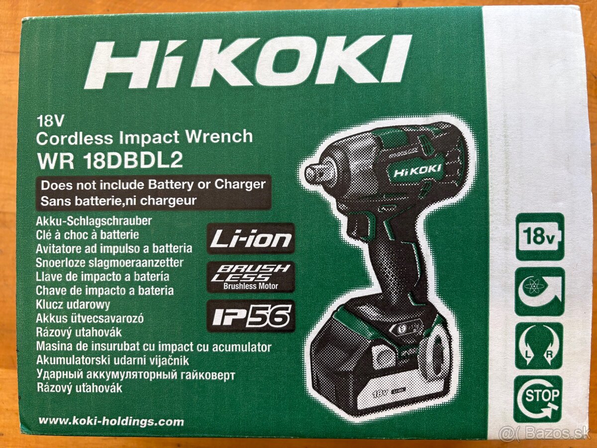 HiKOKI WR18DBDL2 – 18V rázový uťahovák