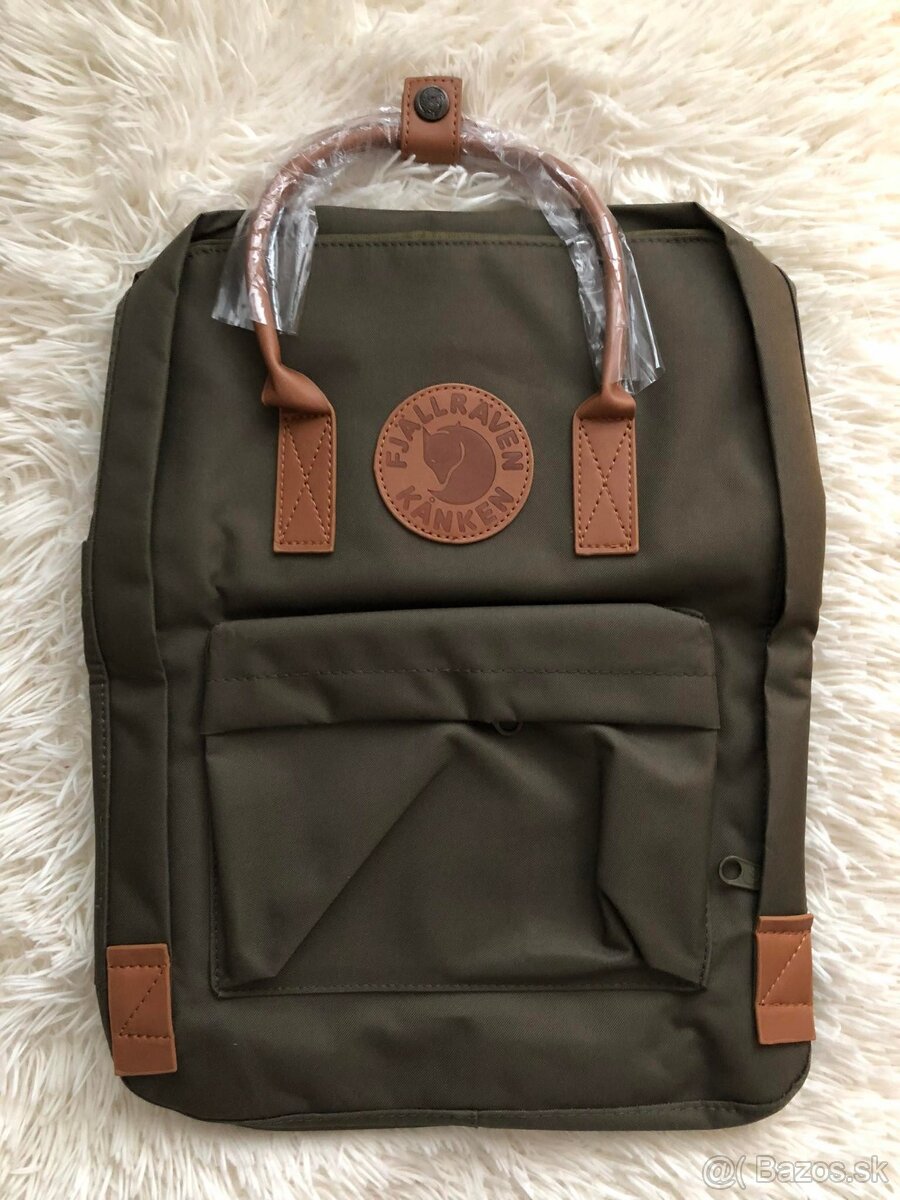 Batoh Fjällräven Kanken military s hnedými prvkami