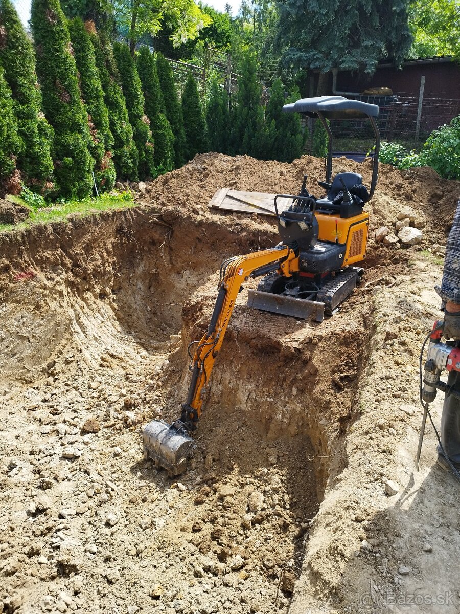 Výkopové práce minibagrom
