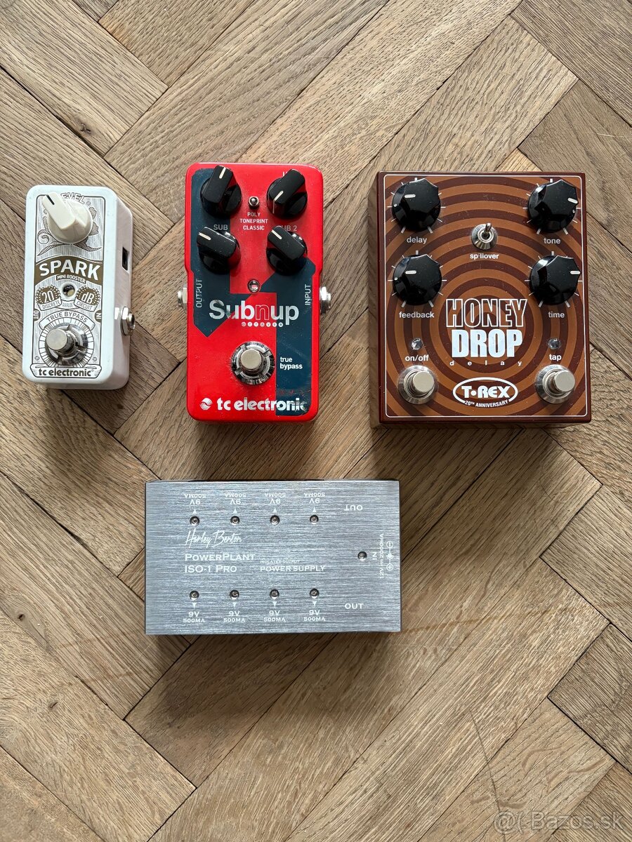 Predám efekty+power supply