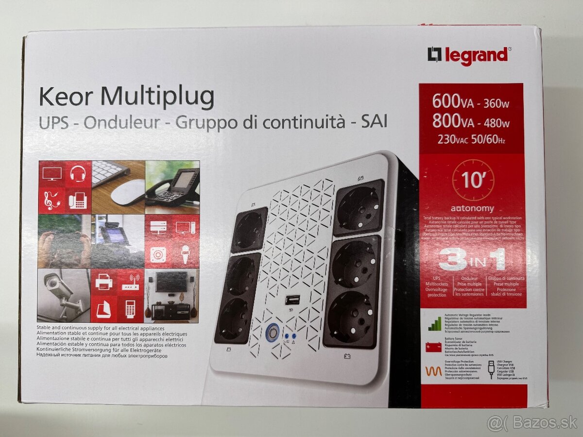 LEGRAND UPS Keor Multiplug 800VA FR