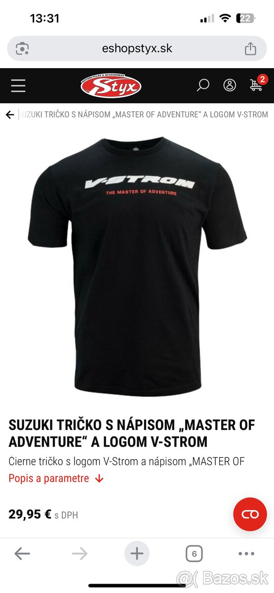 Trička Suzuki V-strom