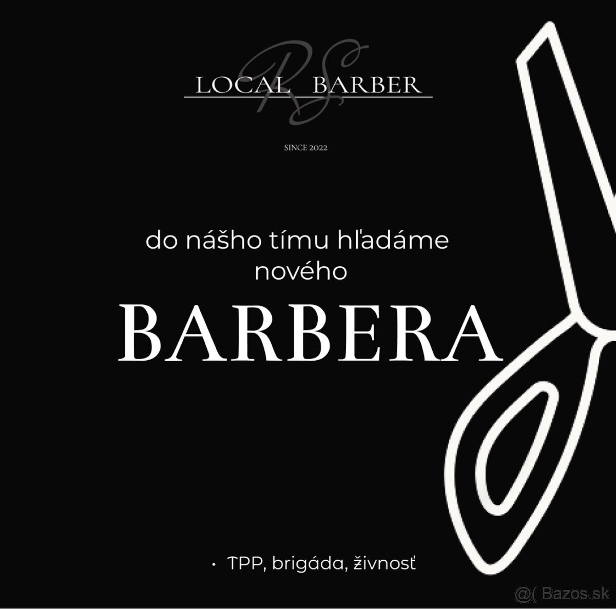 BARBER/holič- ponuka práce