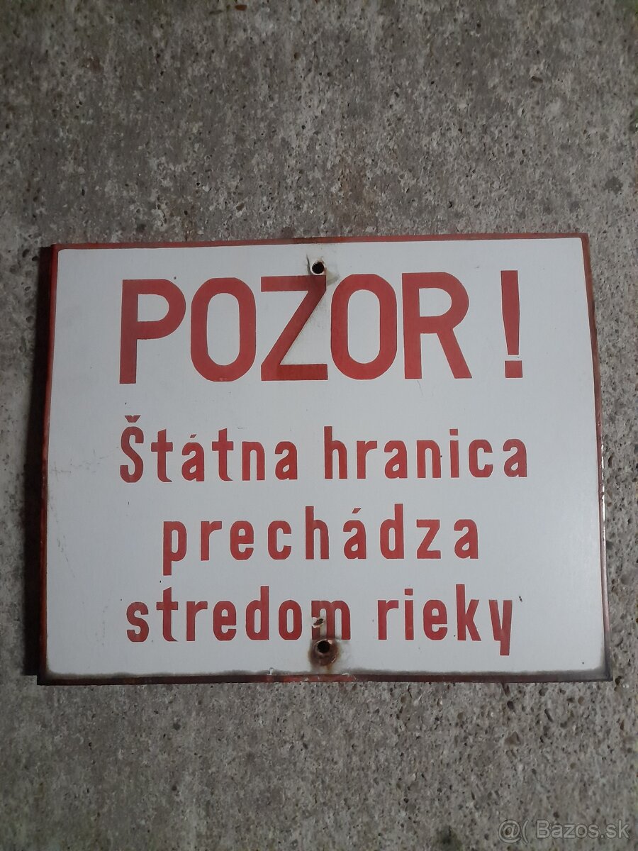 Smaltove cedule z čias ČSSR