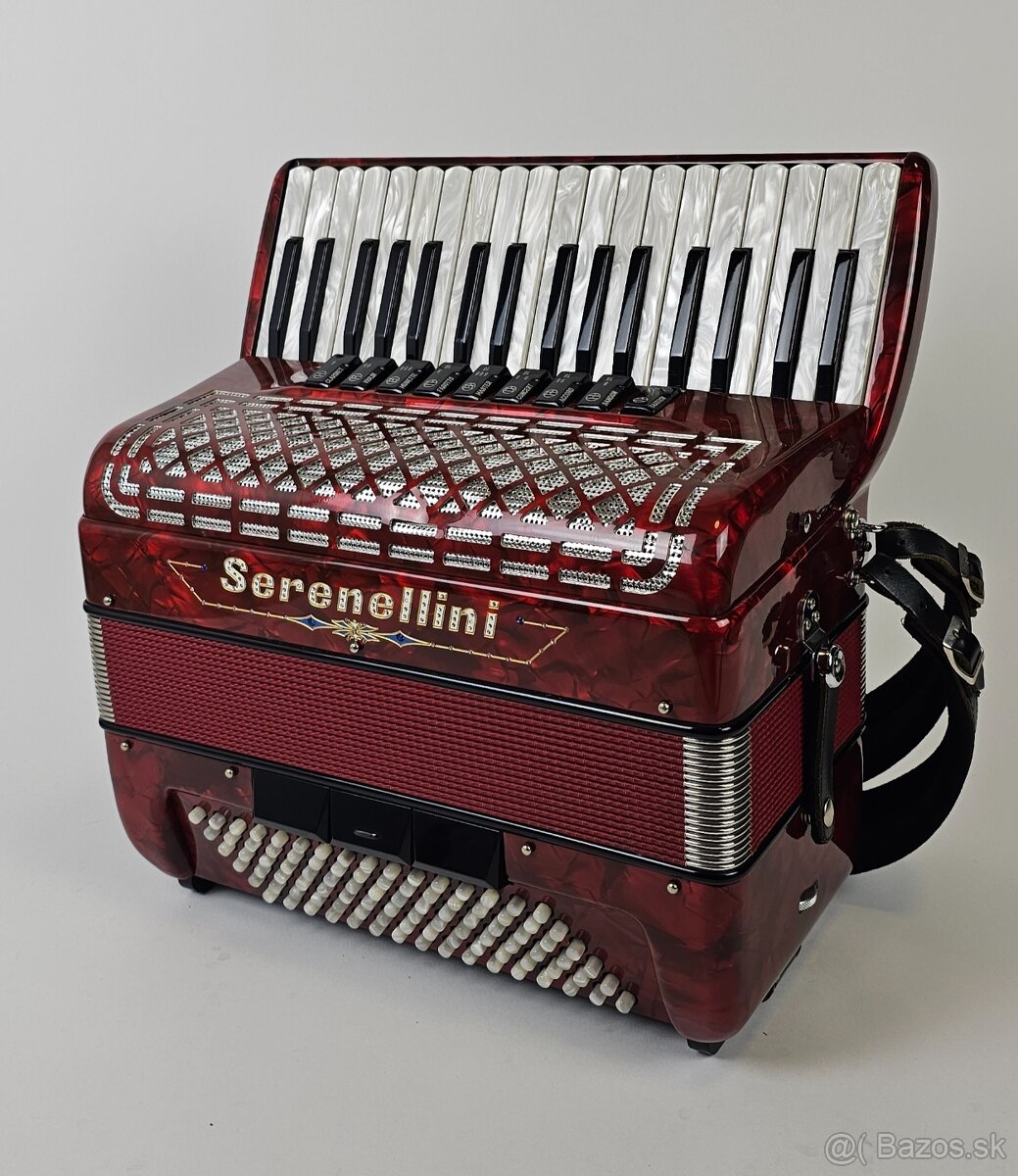 taliansky akordeon harmonika Serenellini 96 bas, 4 hlas