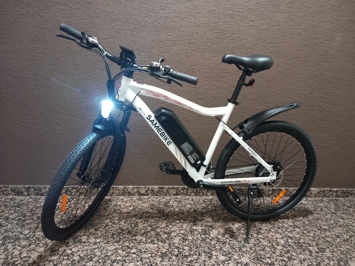elektrický bicykel - Samebike SY 26, biely