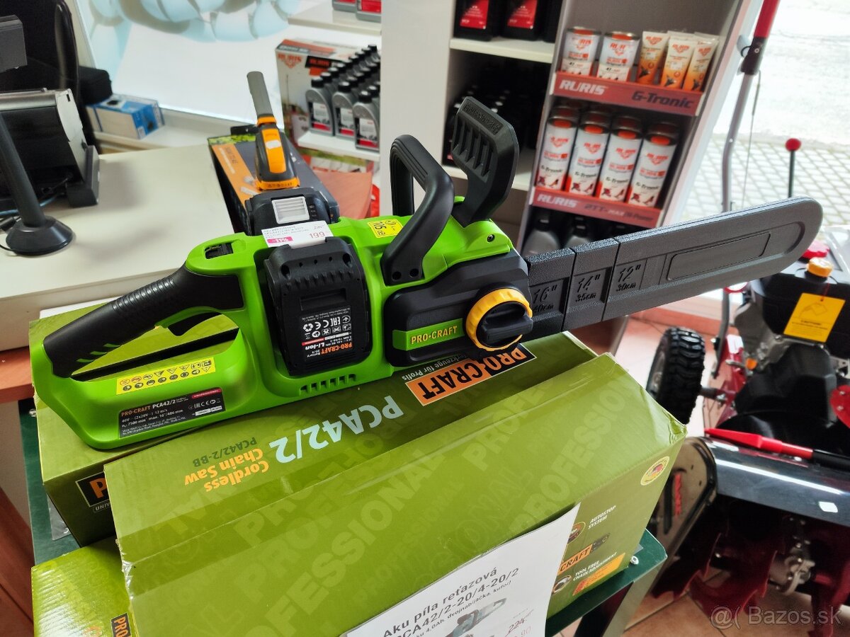 Predám novú Aku pílu reťazovú PROCRAFT SPCA42/2-20/4-20/2.