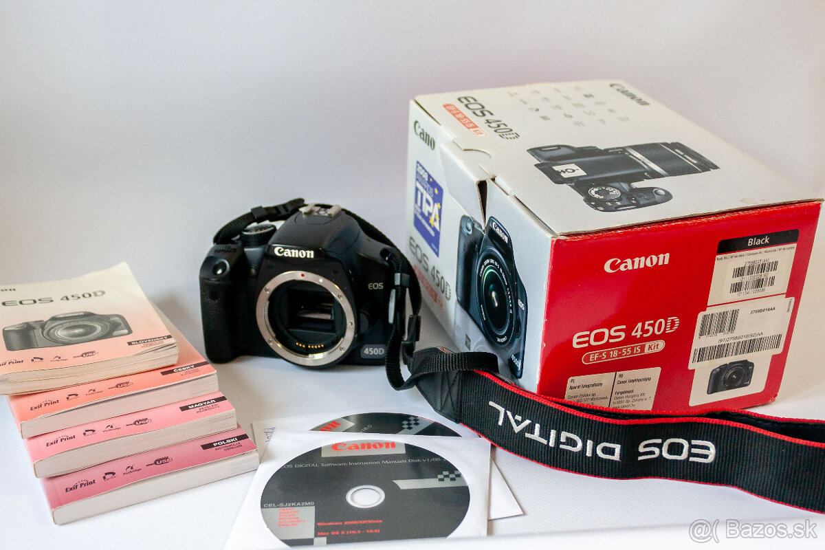 Canon EOS 450D + objektív 18-55mm + púzdro