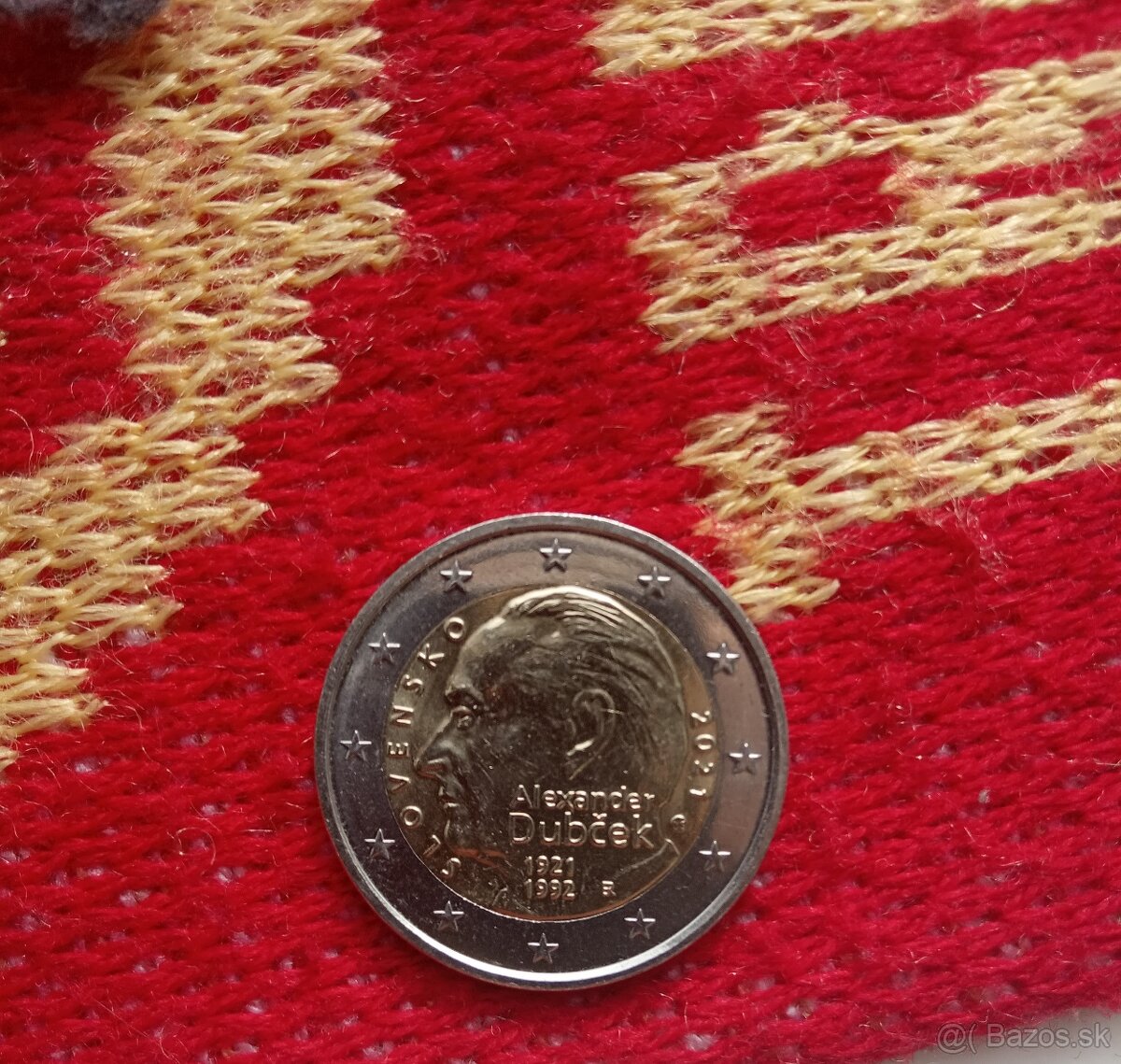 2 eurová minca Alexandra Dubčeka