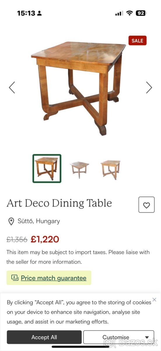 art deco stolik