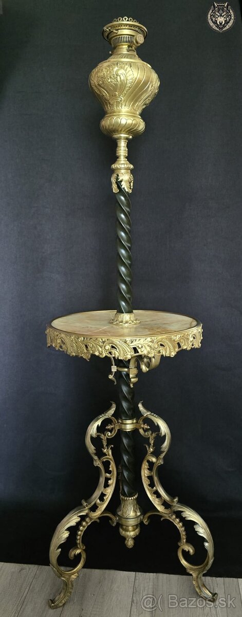 Luxusná starožitná teleskopická lampa v štýle Napoleon III.