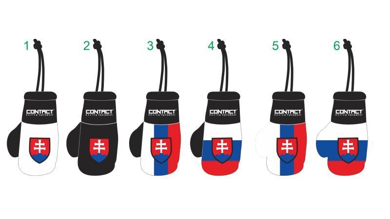 Mini boxerské rulavice Slovensko do autá na Kluce