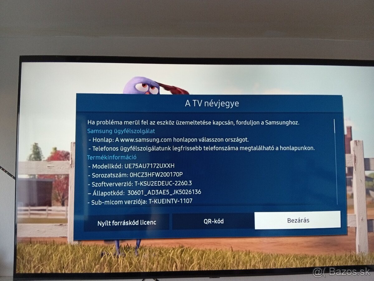 Elado Smart tv Samsung 4K 191 cm