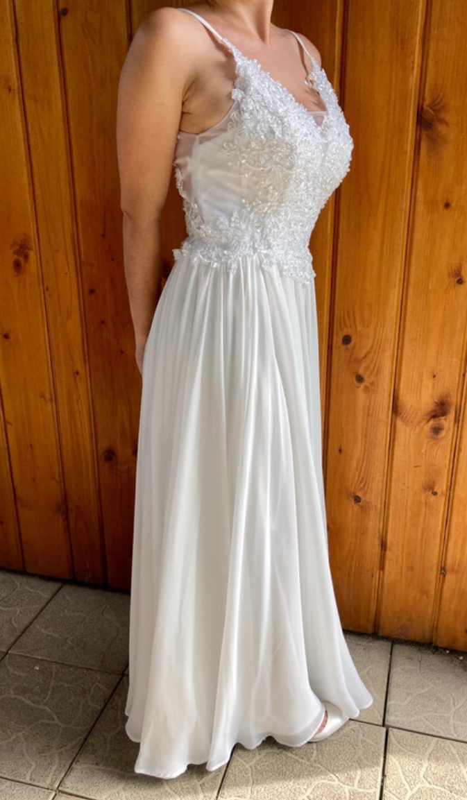 Biele spoločenské/ svadobné/ popolnočné šaty