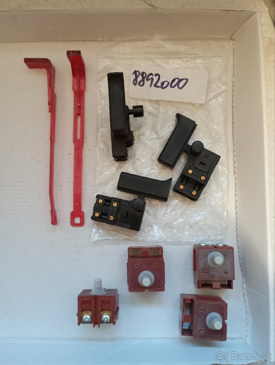 Uhlová brúska,vypinače