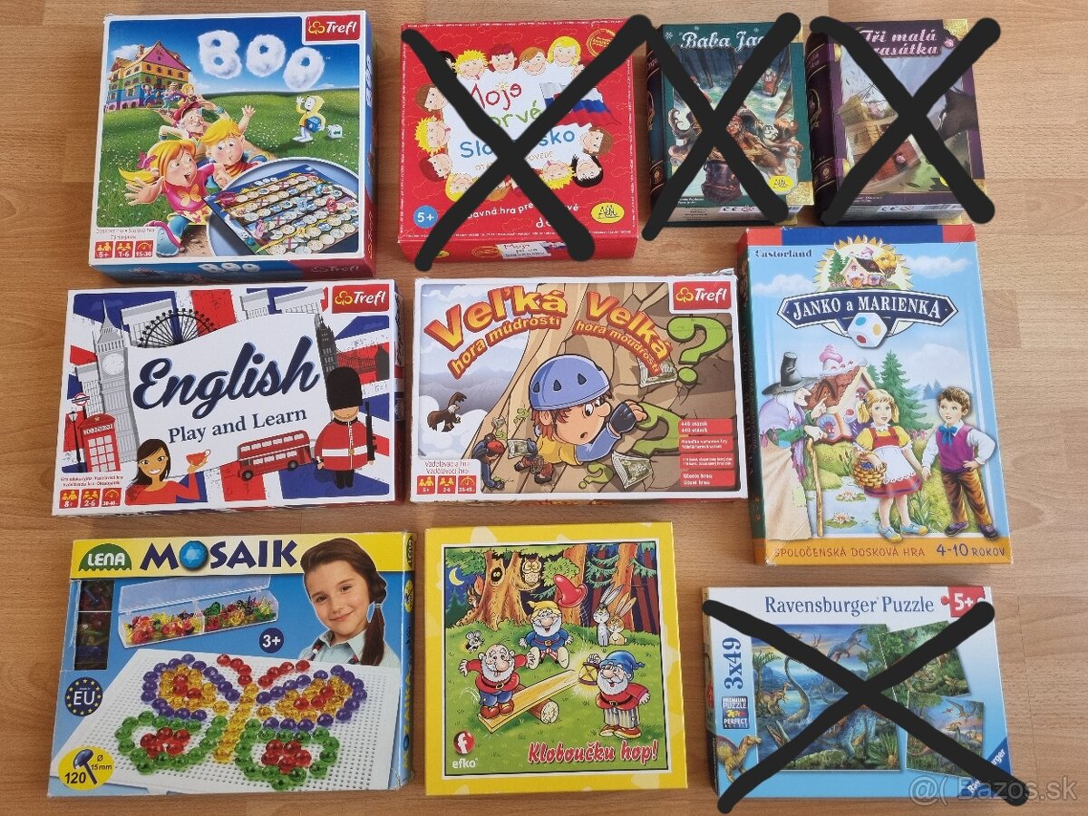 Detské spoločenské hry a puzzle