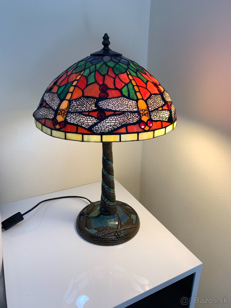 Stolná lampa Tiffany – Vážky