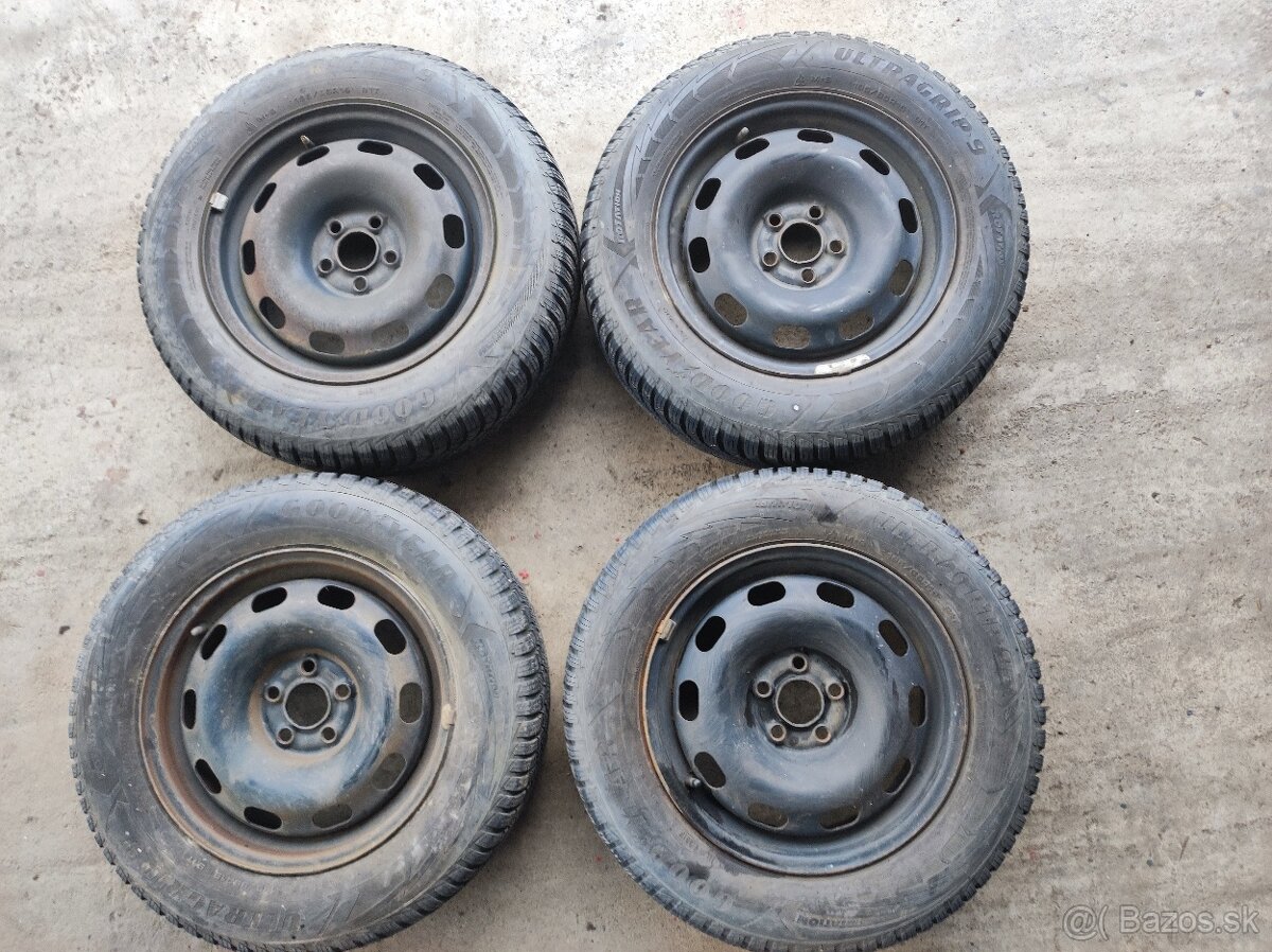 VAG disky a zimne pneumatiky dezen 7mm, 5x112 195/65 R15