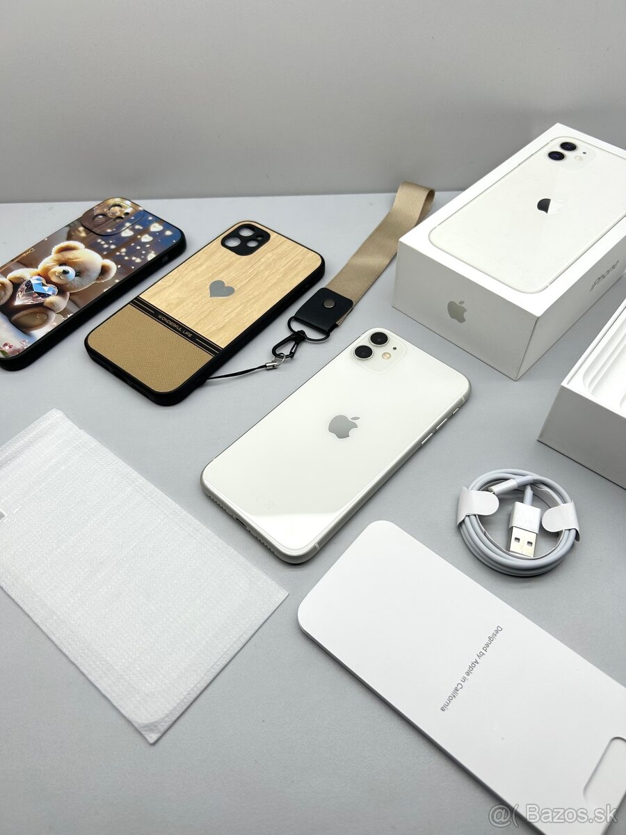 iPhone 11 WHITE NOVÁ BATÉRIA 100%+ CUTE KRYTY
