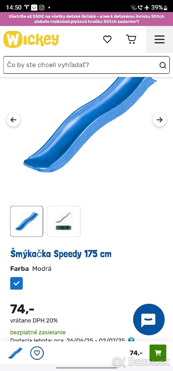 predam smykacku nova moznost pripojit na privod vody
