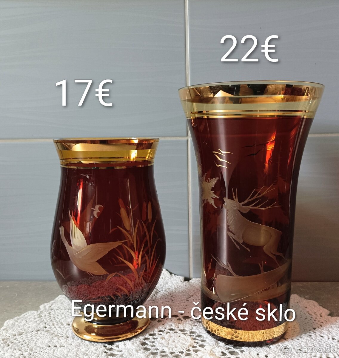 Rubínové sklo - Egermann