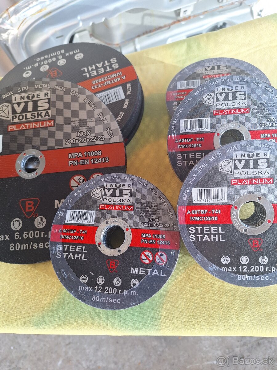 Predám rezne kotúče 125a 230mm