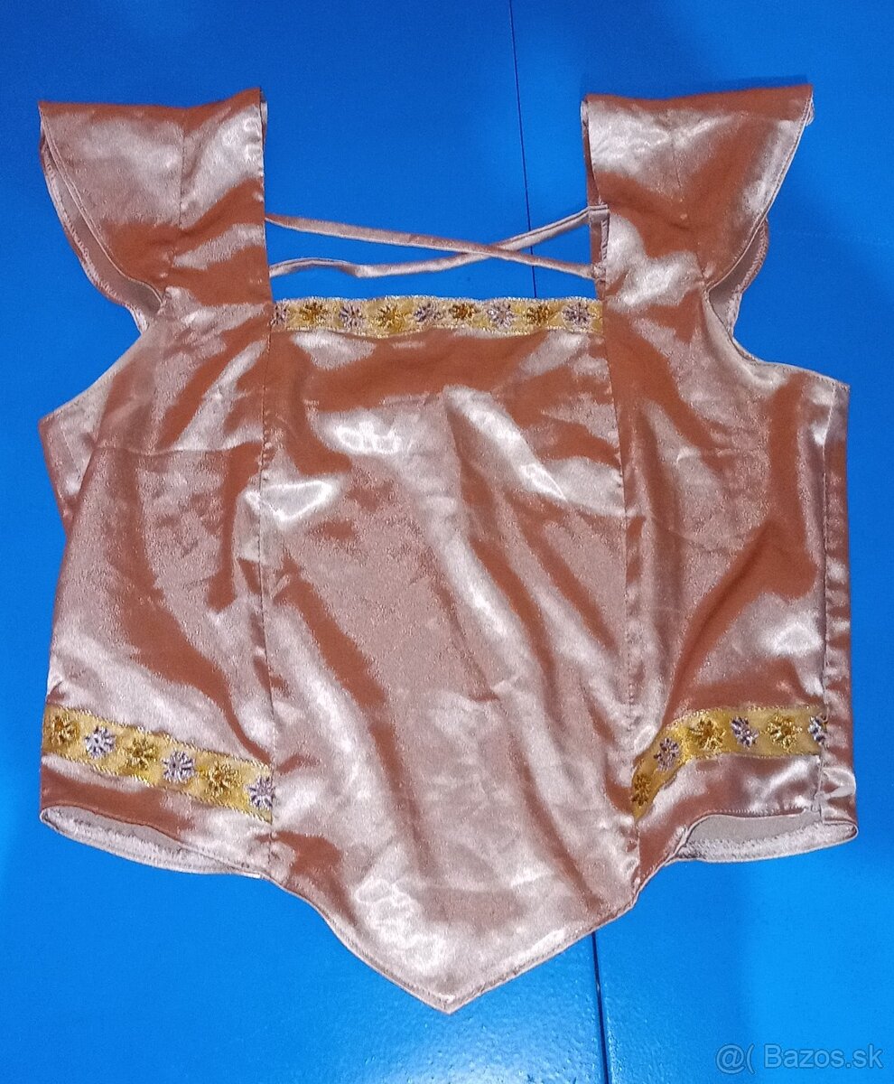 Saténový "zlatý" top + sukňa