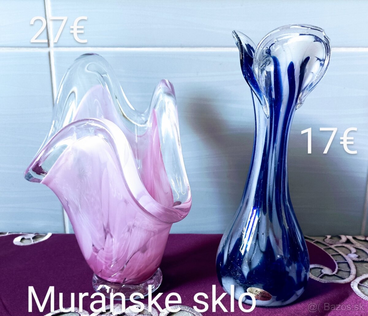 Vázy , misy hutné sklo