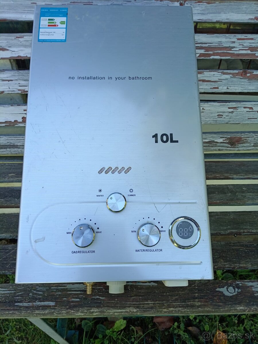 Prietokový ohrievač vody, plynový kotol 10 l, propán/bután/L