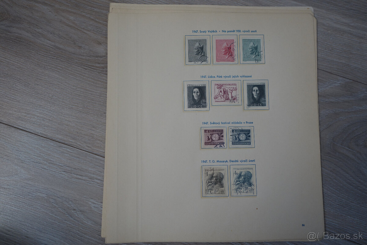 Československo 1947-1950, zbierka stav /ʘ