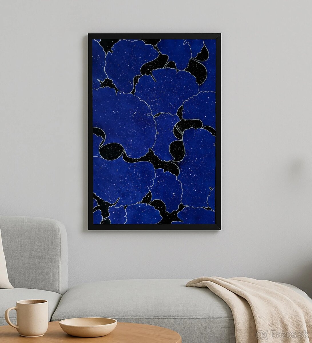 Originálny akrylový obraz "Polnočný kvet"