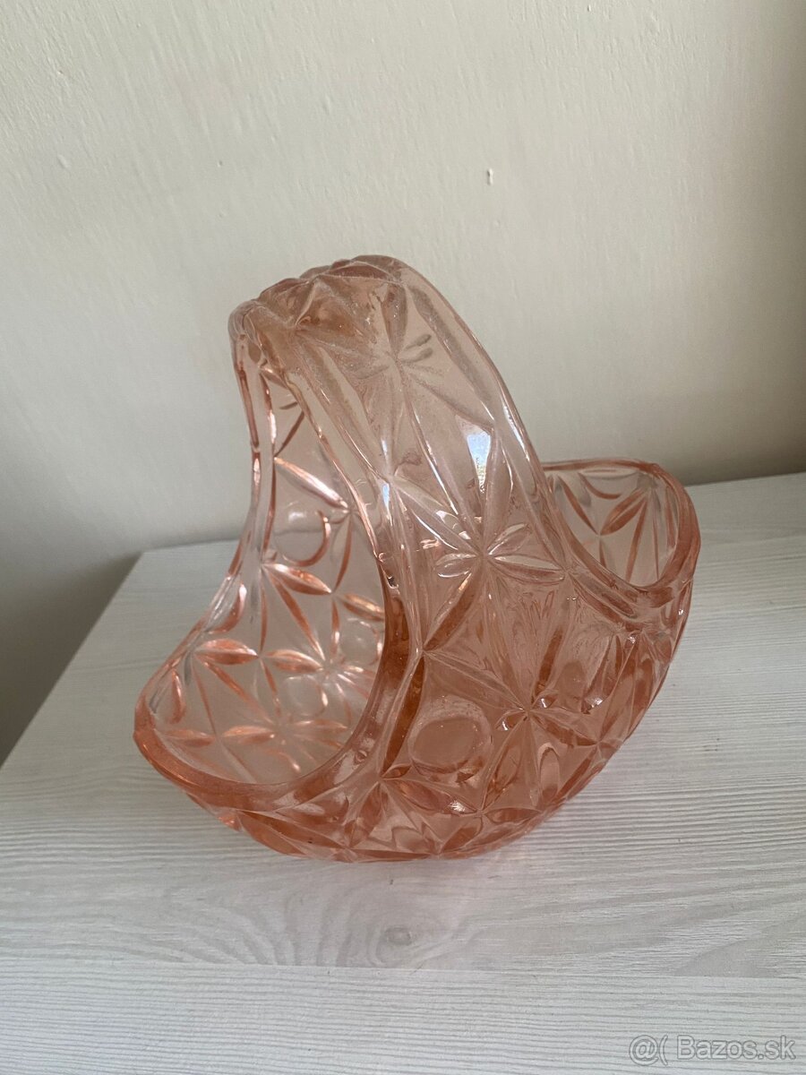 KRIŠTÁLOVÝ KOŠÍK - RUŽOVÝ