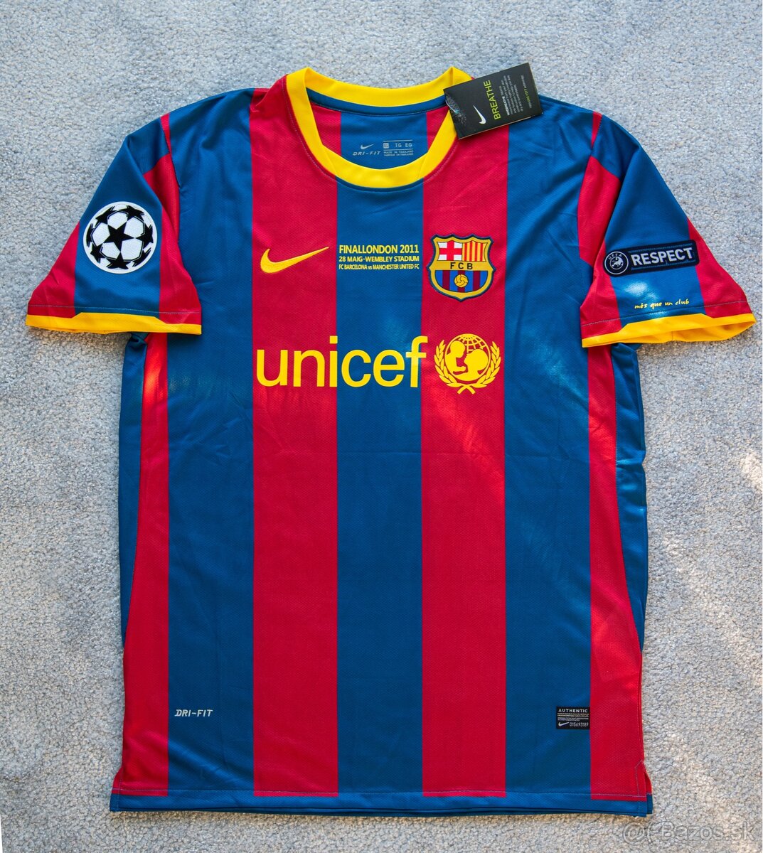 Messi - futbalový dres Barcelona finále 2011