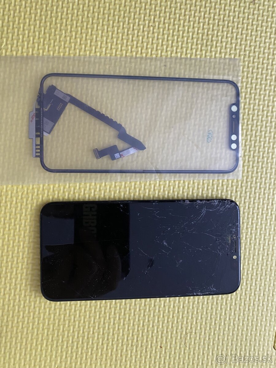Nové sklo na iphone XS + originál displej