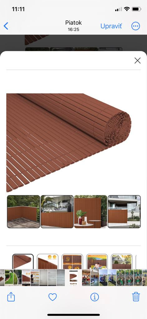 Plastová rohož na plot 180x400 3ks nová