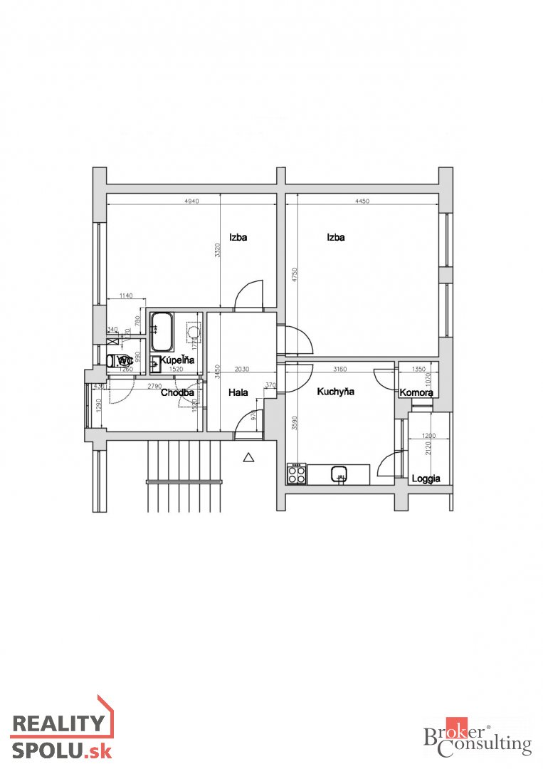 Priestranný 2-izbový byt ideálny na rekonštrukciu Bratislava