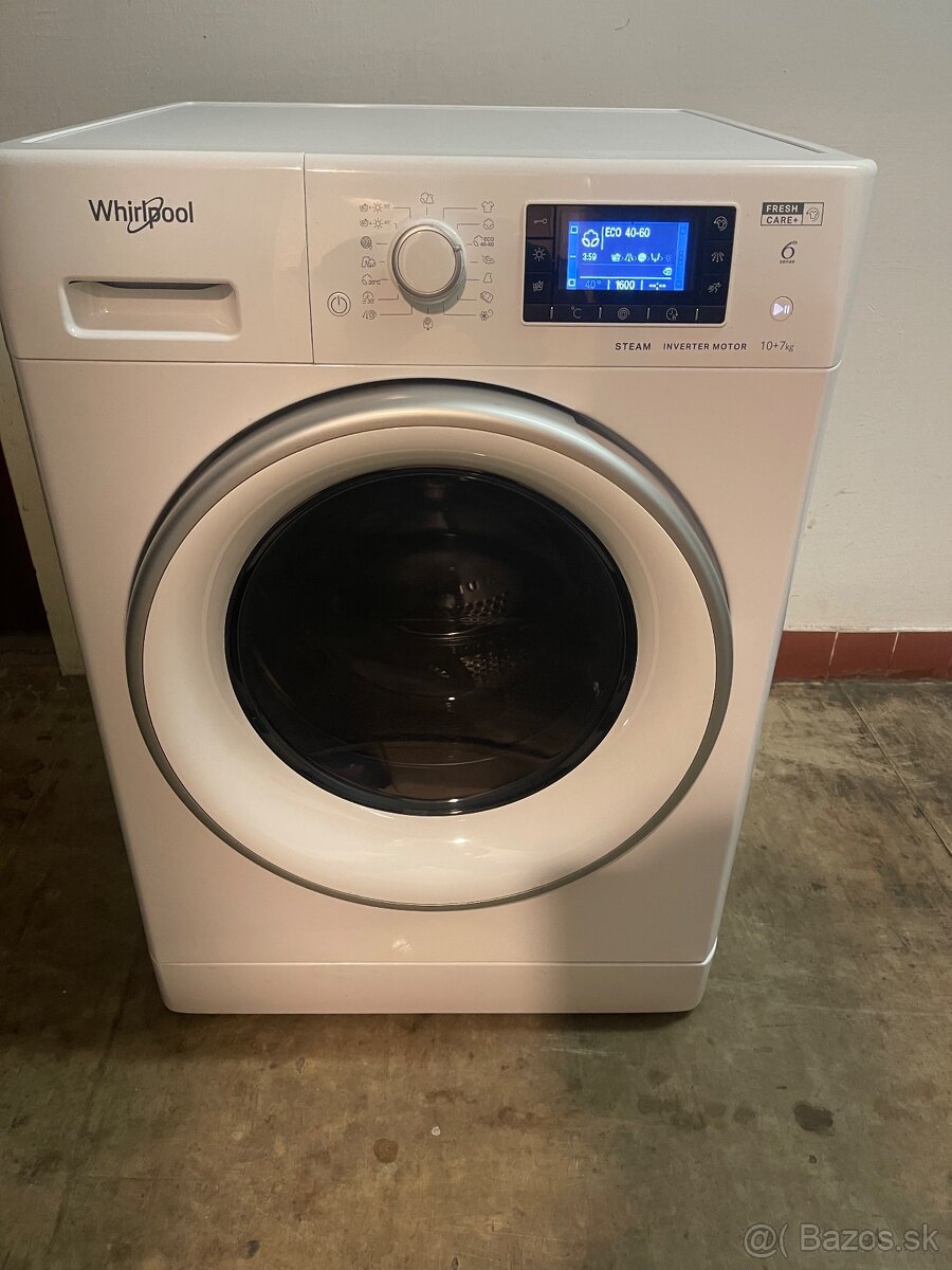 Whirpool so sušičkou 10/7 kg
