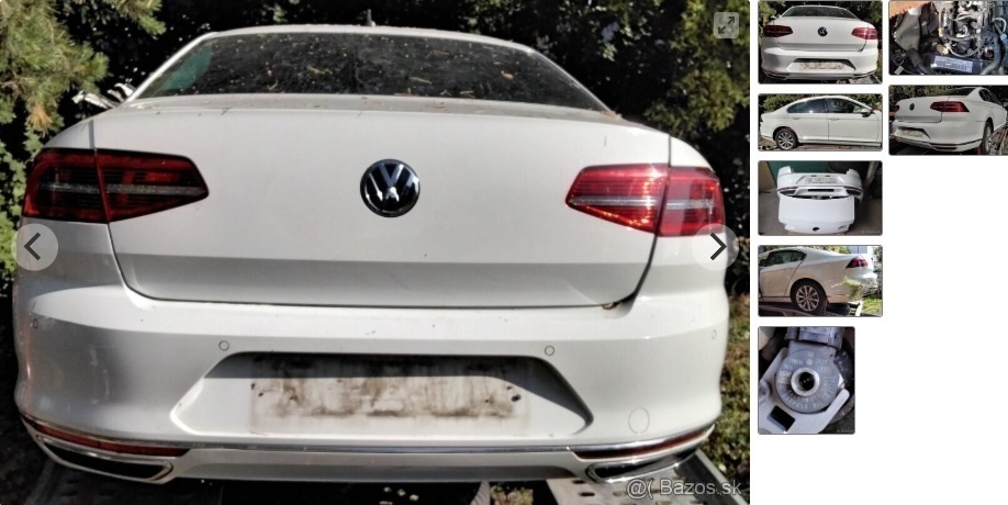 predám ZADNÝ NÁRAZNÍK Volkswagen Passat B8 2.0 TDi 2019 face