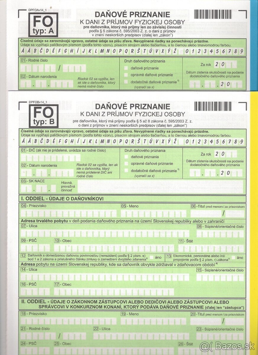 Zabudnuté, dodatočné, daňové pre FO, SZČO za 2019 – 2024
