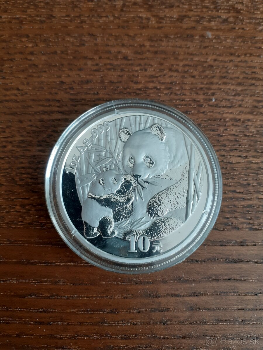Strieborná investičná minca Panda 1 Oz 2005
