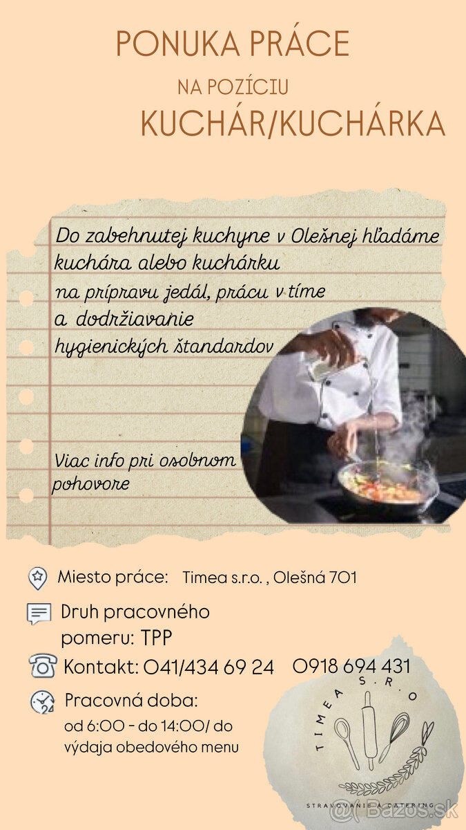 Kuchár/kuchárka