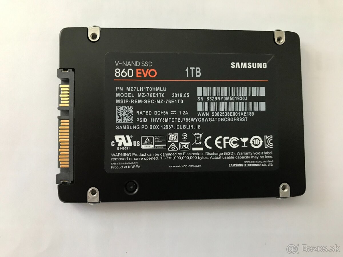 Ssd disk SAMSUNG EVO 860 1TB-2,5"