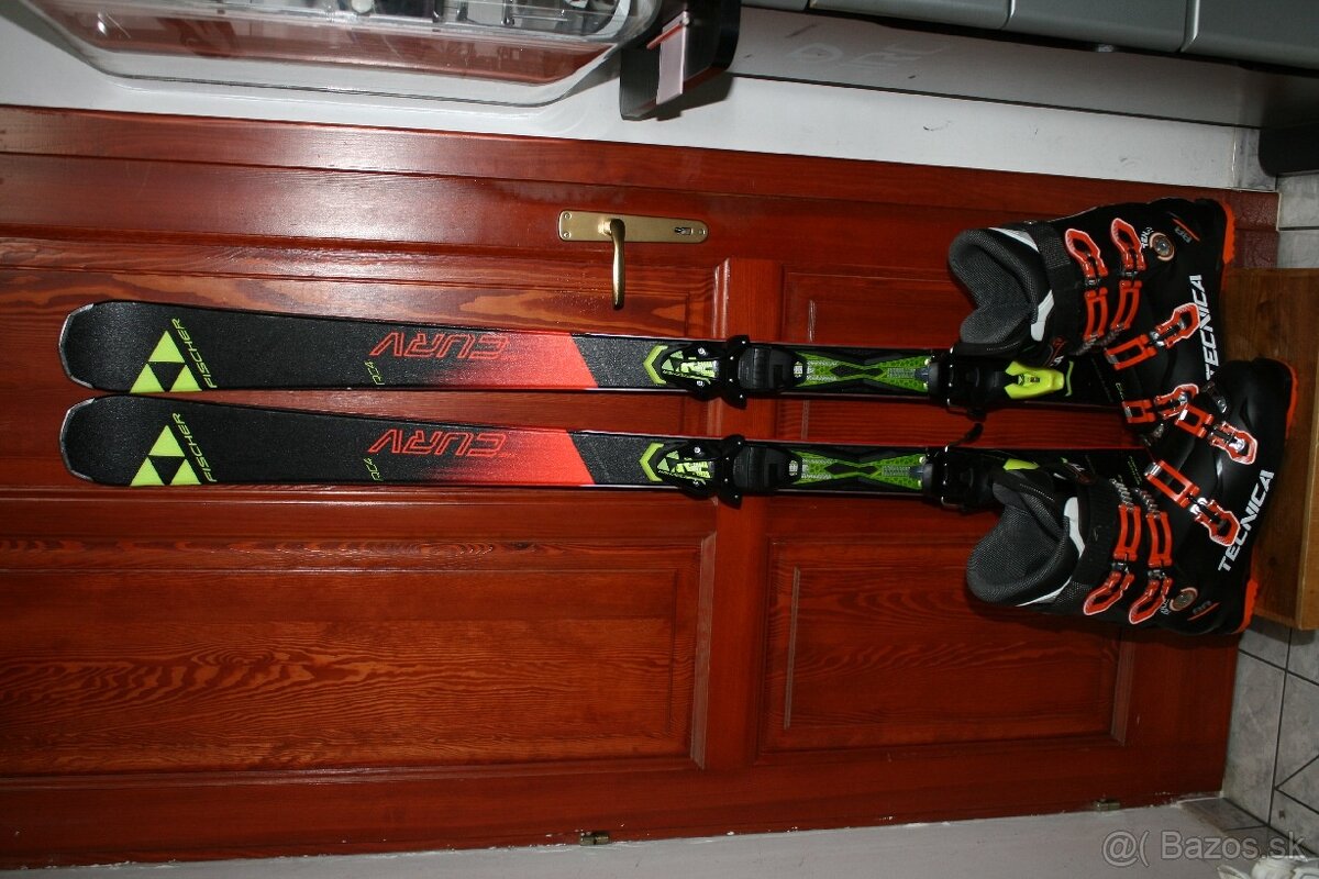 lyže Fischer 178 cm , drevo , titan