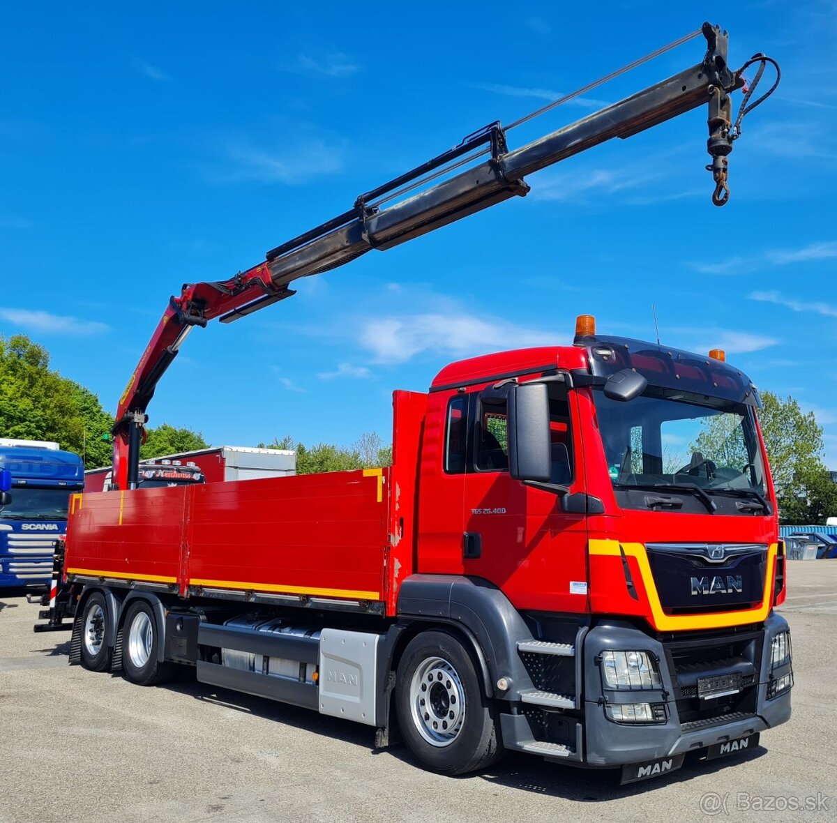 MAN TGS valník s hydraulickou rukou PALFINGER EURO 6