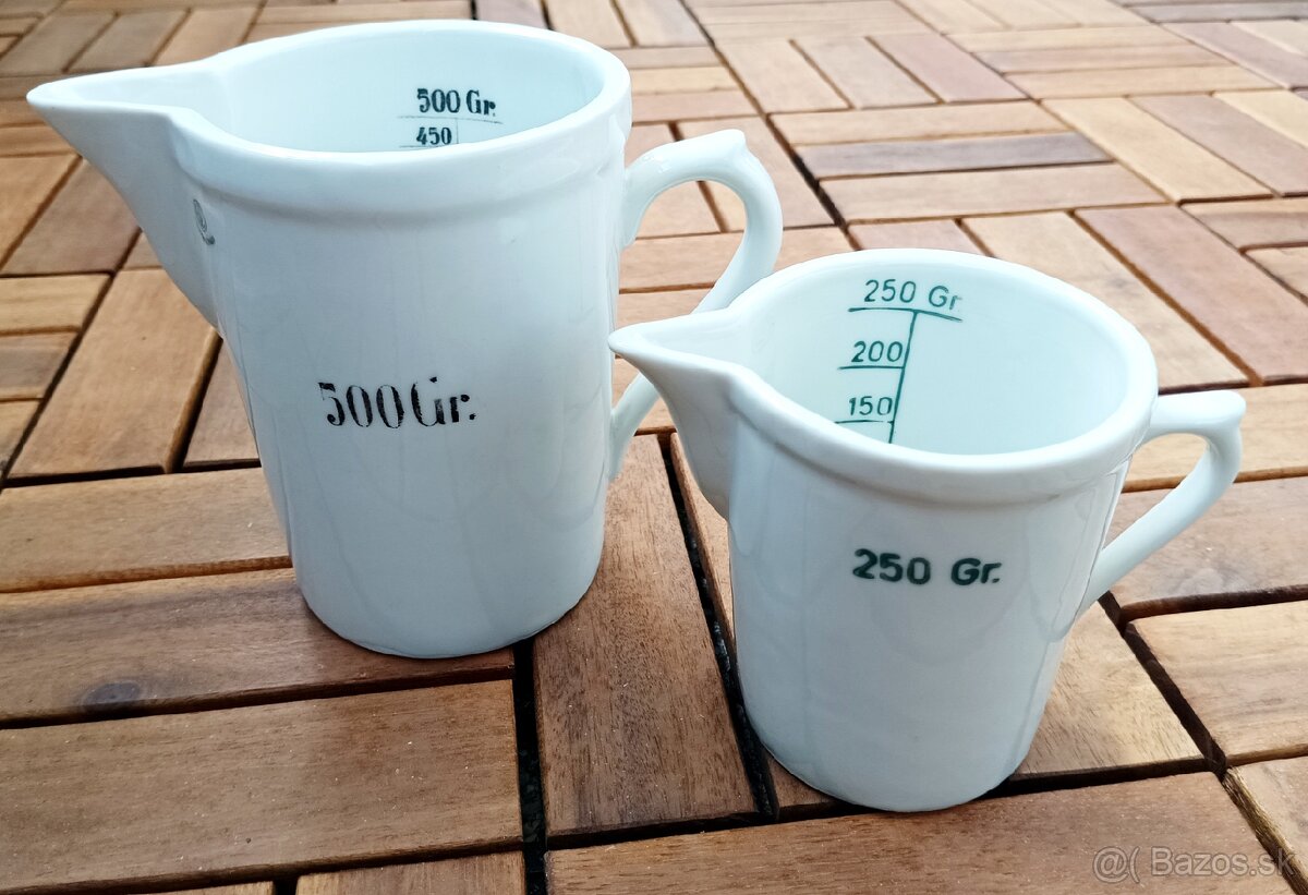 Vintage porcelánové lekárenské odmerky